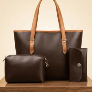 Chic Chocolate 3 Piece Tote Bag Set for Women